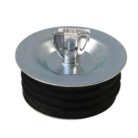3" Metal Test Plug with Galvanized Stainless Steel Flange