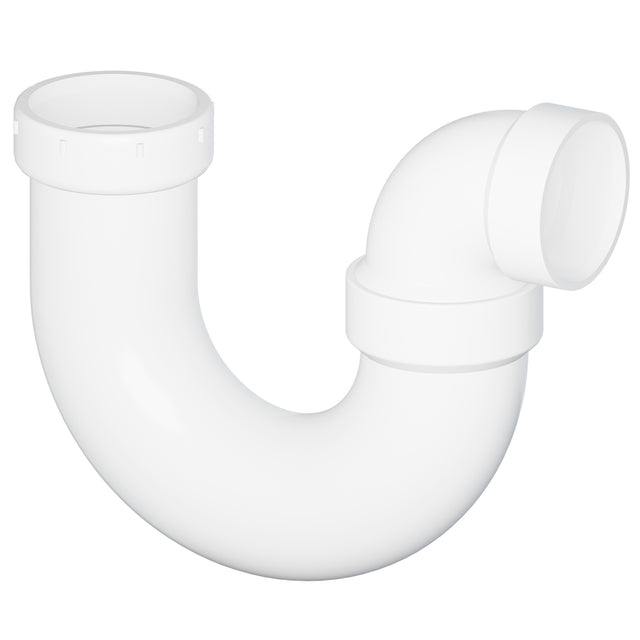 2" Hub PVC SCH 40 DWV P-Trap with Union White