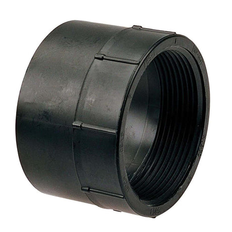 NIBCO I024500 1-1/2 x 1-1/2" Hub x FIPT SCH 40 DWV Adapter ABS Black