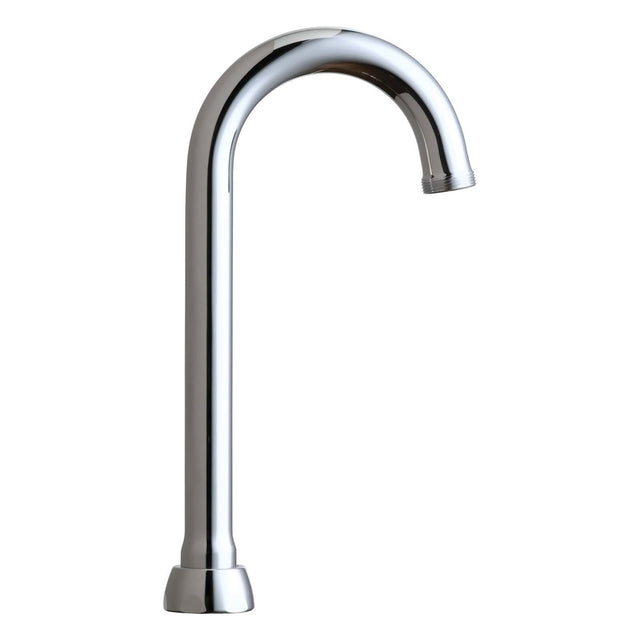 GN1AJKABCP Chicago Faucets GN1AJKCP Brass Rigid/Swing Gooseneck Spout, 3-1/2" Reach, 5-7/8" Height, Chrome Plated