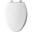 Bemis Kennan 1100E2 WHITE Closed Front Elongated Plastic Toilet Seat with Cover, White