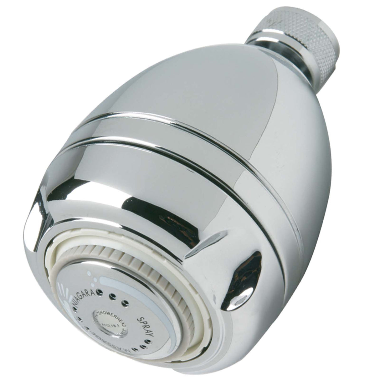 ABS Plastic Shower Head, 1.5 gpm, 1/2-14, Chrome Plated