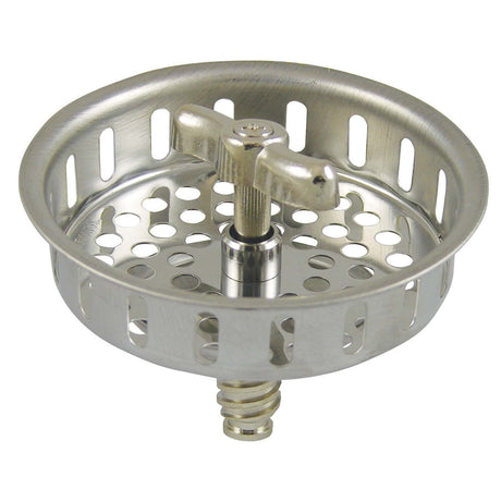 PlumbMaster Approved 50877 3-1/2" Stainless Steel Replacement Screw Lock Post Design Basket Strainer with Screw Lock Post (Bagged)