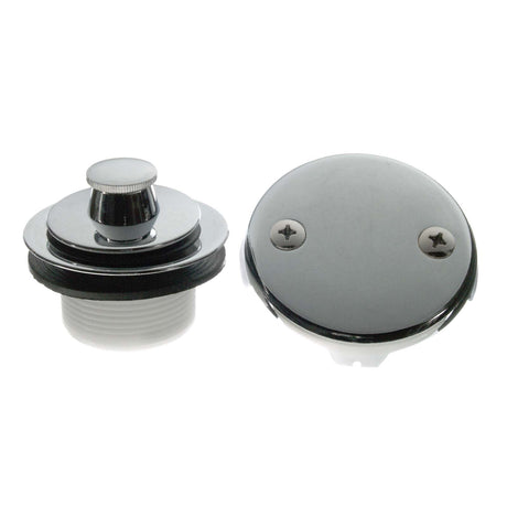 PlumbMaster Approved 88966 Chrome Twist Turn Overflow Plate with Bath Drain Assembly