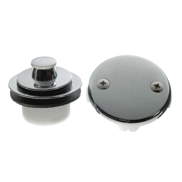 PlumbMaster Approved 88966 Chrome Twist Turn Overflow Plate with Bath Drain Assembly