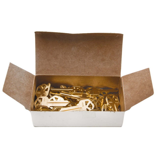 PlumbMaster Approved 63032 Brass Kwikset Key Blank, 5 Pin, 50/Box