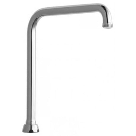 Chicago Faucets HA8AJKABCP Fixed/360 deg Rigid/Swing High Arch Double Bend Spout, 8" Reach, 8-3/8" H, Chrome Plated