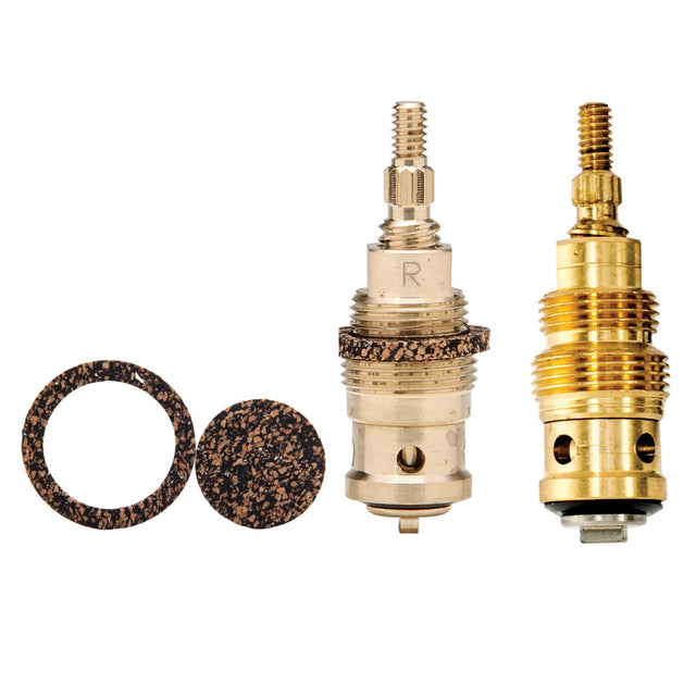 PlumbMaster Approved 11251NL Cr419xwb No-Lead Left Hand Hot & Right Hand Cold Stem with Bonnet (Pair) For Crane Hospital Fixtures