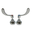 PlumbMaster Approved 24653 133HO Chrome Plated Solid Brass Replacement Hot and Cold Universal Blade Handle Pak without Bushings (Pair) , 3-1/2"