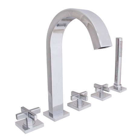 SB-2531 Lura 5-Hole Roman Tub Faucet with Cross Handles PC