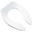 Bemis 1655CT Extra Heavy-Duty Open Front Elongated Plastic Toilet Seat without Cover, White