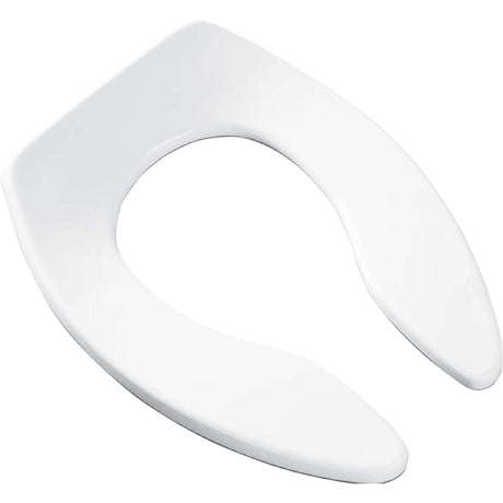 Bemis 1655CT Extra Heavy-Duty Open Front Elongated Plastic Toilet Seat without Cover, White