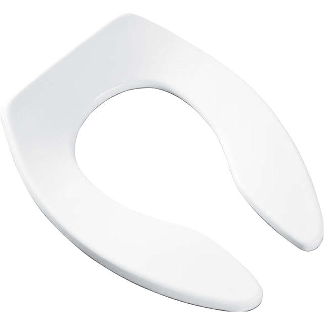 Bemis 1655CT Extra Heavy-Duty Open Front Elongated Plastic Toilet Seat without Cover, White