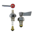 PlumbMaster Approved 07612 Stem Pair with Bonnets and Checks with Handle (Pair) for Fisher Base Control Valves and Dual Control Valve