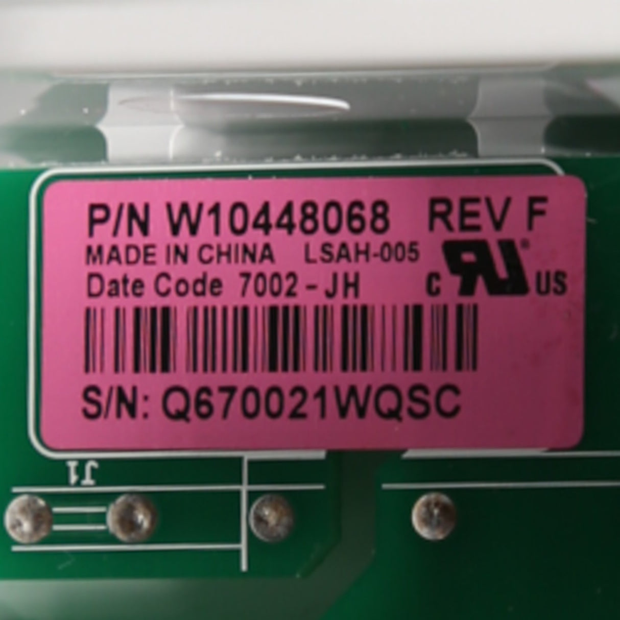 Whirlpool W10802078 Genuine OEM Control Electronic