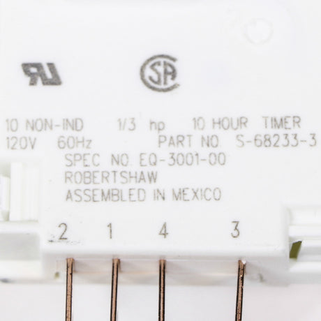 Whirlpool WP68233-3 Genuine OEM Timer Def