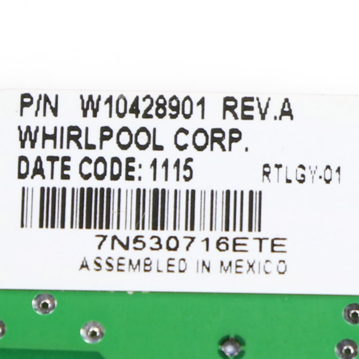 Whirlpool WPW10428901 Genuine OEM Control Electronic