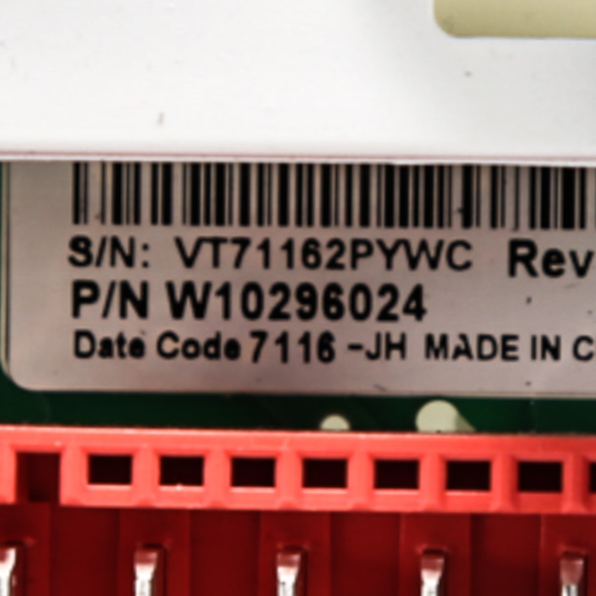 Whirlpool W10480186 Genuine OEM Ccuasm Vmw Hy120V Wtw485