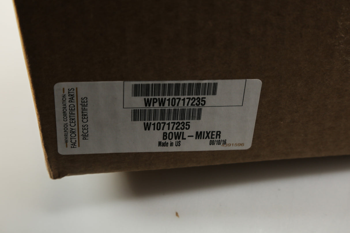 Whirlpool WPW10717235 Genuine OEM Bowl Mixer