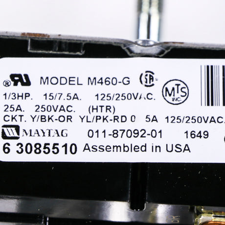 Whirlpool WP33001034 Genuine OEM Timer Dry