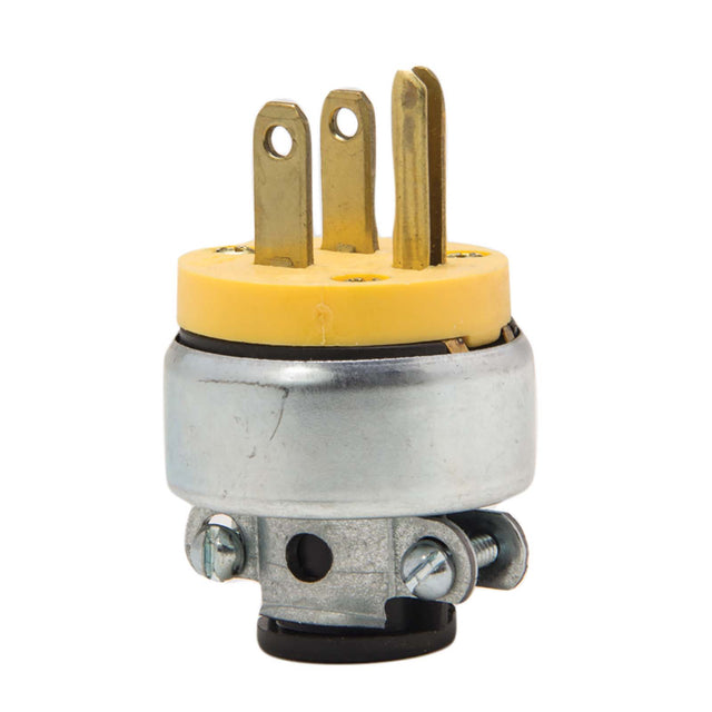 Eaton 2867-BOX Vinyl 3-Prong Male Connector, Yellow