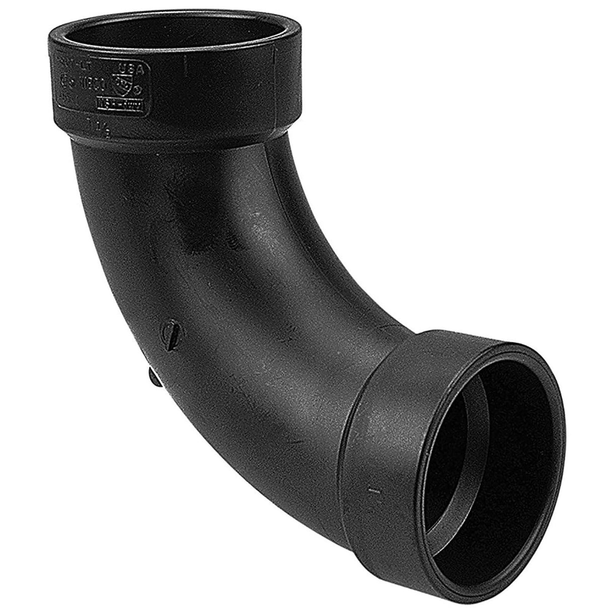NIBCO I057050 2" Hub Long Turn DWV 90° Elbow ABS Black