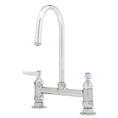 T&S B-0320-M Cast Brass Deck Mount 8" Widespread Double Pantry Faucet, 23.09 gpm, Polished Chrome