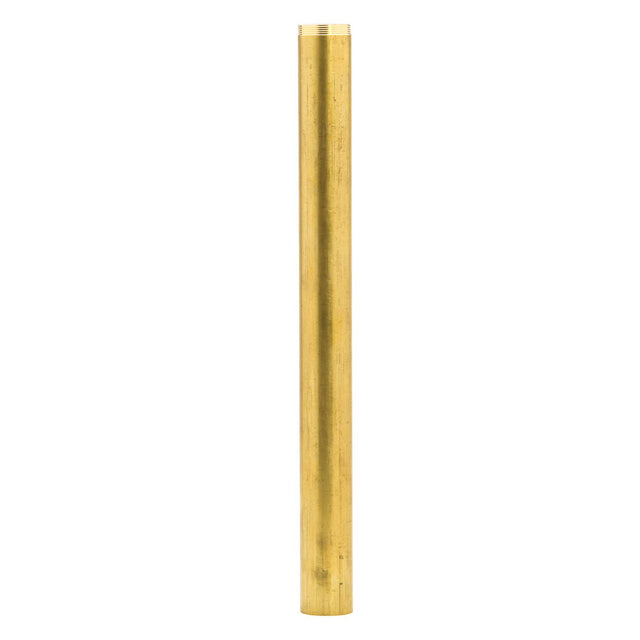 PlumbMaster Approved 40038 Solid Brass Overflow Tube, 1" x 11", Bagged