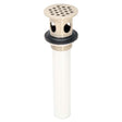 PlumbMaster Approved 56496 1-1/4 x 6" Grid Drain with Overflow Holes Brushed Nickel