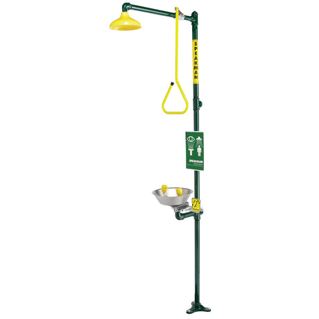 Traditional Series SE-693 Combination Emergency Station with Stainless Steel Bowl Eyewash