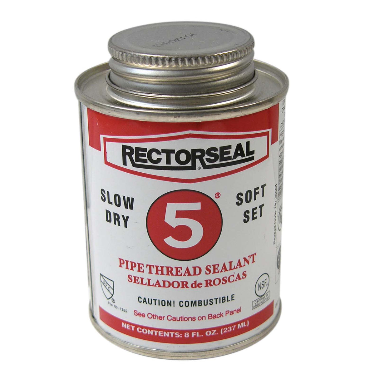 Rectorseal 25551 Multi-Purpose Pipe Thread Sealant, 1/2 Pint Brush Top Can
