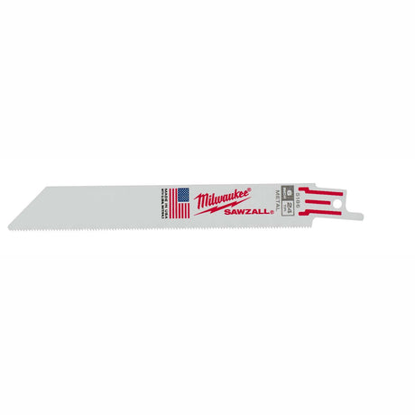 Milwaukee 48-00-5186 6" 24TPI Sawzall Blades, Thin Kerf, Metal (5 pack)
