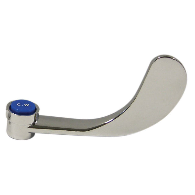 PlumbMaster Approved 16312 Polished Chrome Metal Cold Blade Handle with Index Button for T&S Hospital Lavaratory Faucet, 4" L x 2-7/16" H