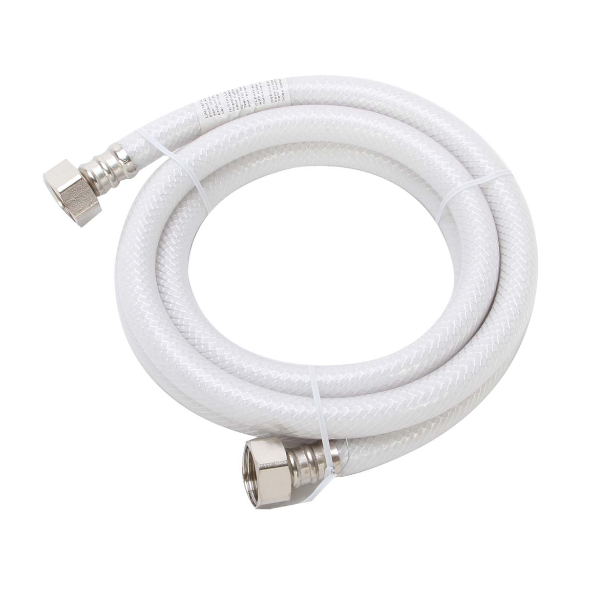 PlumbMaster Approved V121260 1/2" IPS x 1/2" IPS x 60" L Nickel Plated Brass Flexible Poly Water Connector