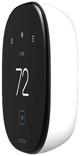 Ecobee EB-STATE6LP-01 Enhanced Smart Thermostat, 24 V, 3.5 VA, +/-1 deg F Accuracy, LCD Display, Wall Mounting
