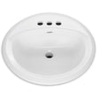 0491.019.020 American Standard Rondalyn 0491019 Vitreous China 4" Centers 3-Hole Round Self-Rimming Countertop Lavatory Sink, White