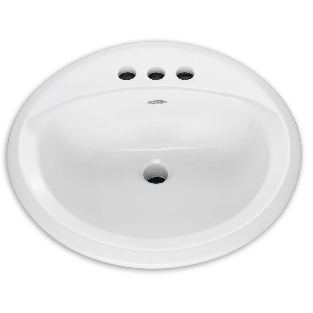 0491.019.020 American Standard Rondalyn 0491019 Vitreous China 4" Centers 3-Hole Round Self-Rimming Countertop Lavatory Sink, White