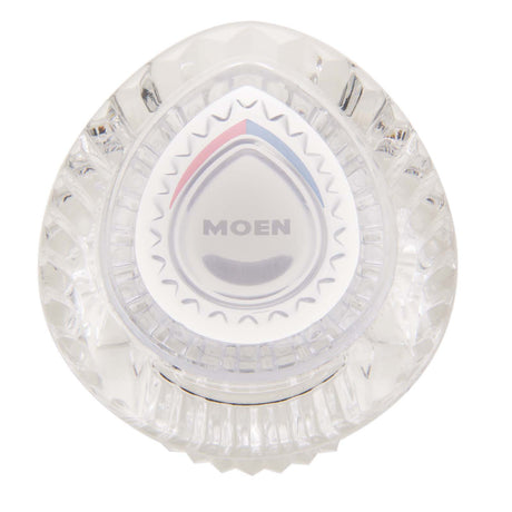 Moen Chateau 96797 Clear Knob White/Chrome Insert Acrylic Knob Single Handle Kit for 2600A and 2700A Tub/Shower