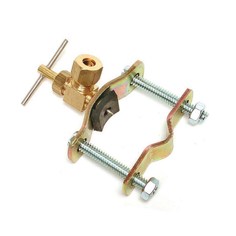 PlumbMaster Approved S92-001 3/8" - 1-3/8" Saddle Line OD x 1/4" Outlet OD Plain Brass Saddle Valve