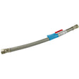 PlumbMaster Approved S383809 3/8" Compression x 9" L Chrome Plated Stainless Steel Flexible Water Connector