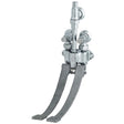 T&S B504-1 Polished Chrome Plated Brass Double Pedal Valve, 1/2" NPT Female Inlet x 3/8" Female Outlet