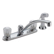 Delta 2402LF Classic Series Two Handle Kitchen Faucet, Side Spray, Chrome