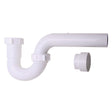 Oatey P9702 1-1/2" Inlet x 1-1/2" Outlet Polypropylene Plastic P-Trap with PVC Wall Tube, White