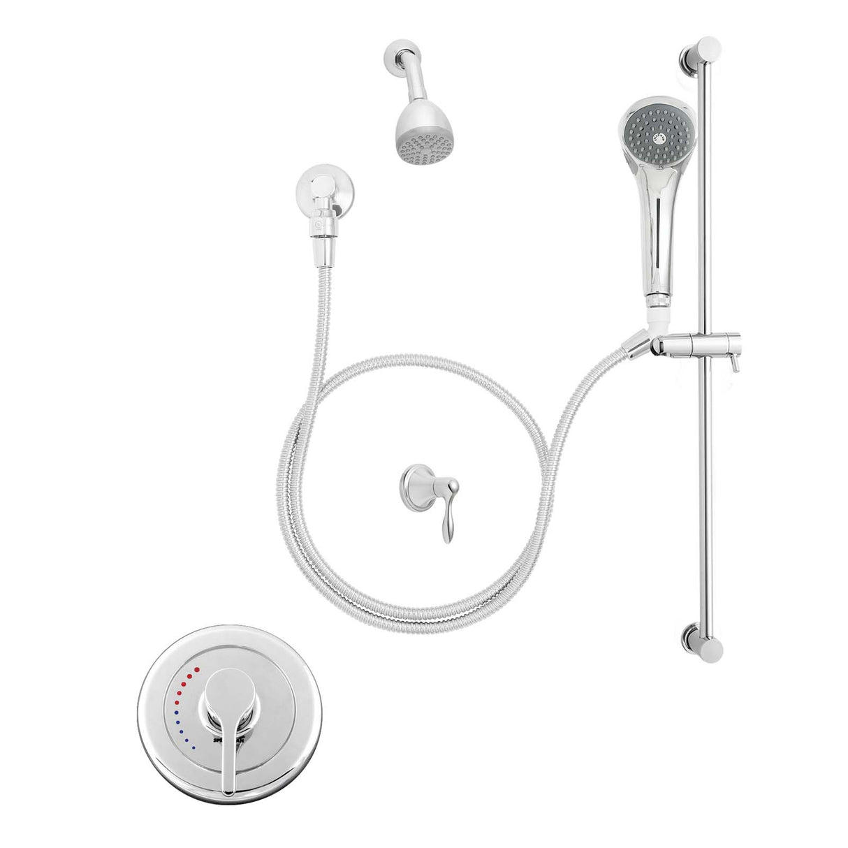 Speakman Sentinel Mark II SM-3060-IS-1 Commercial Shower Combination Polished Chrome Finish - 2.5 GPM