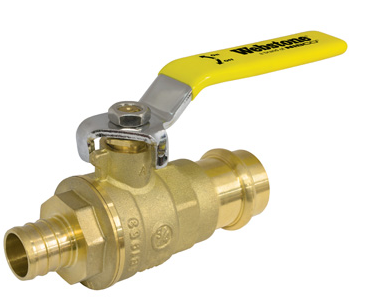 Webstone H-80332-W 1/2" Expansion PEX x Copper Press Full Port Brass Ball Valve