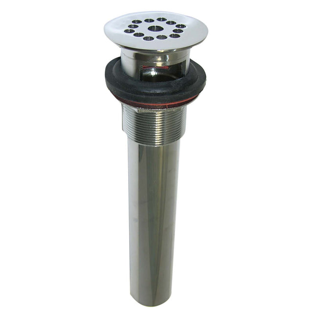 Lavatory Drain with 13-Hole Perforated Grid and Auger Access Triple Chrome Plated