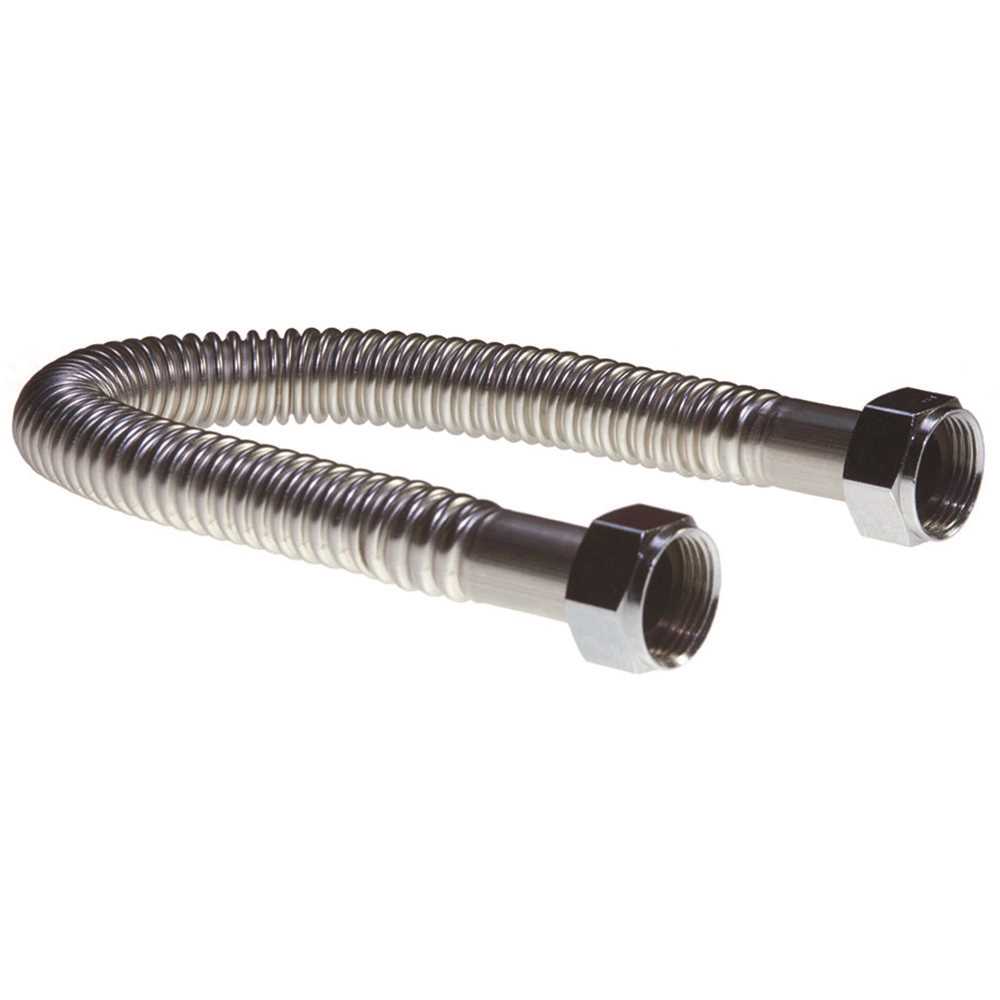 3/4" FIP x 3/4" FIP x 18" L Corrugated Stainless Steel Full Port Water Heater/Softener Connector