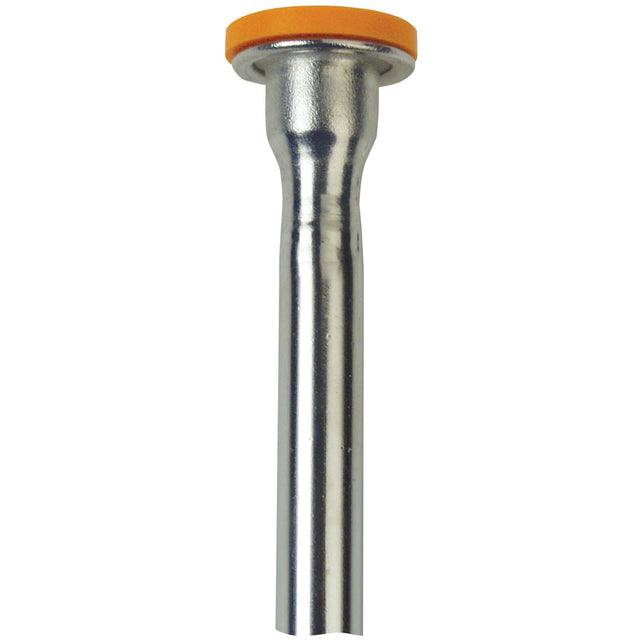 3/8" OD x 19-1/2" Length Copper Toilet Riser with Gasket Nosepiece Chrome Plated