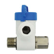 3/8" x 3/8" x 3/8" White Polypropylene Angle Stop Adaptor Valve