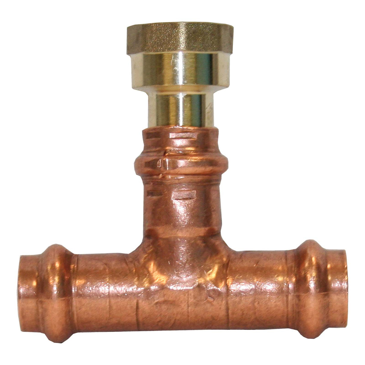10066399 1/2" Press x Press x FIP ApolloPress Copper,Brass Tee